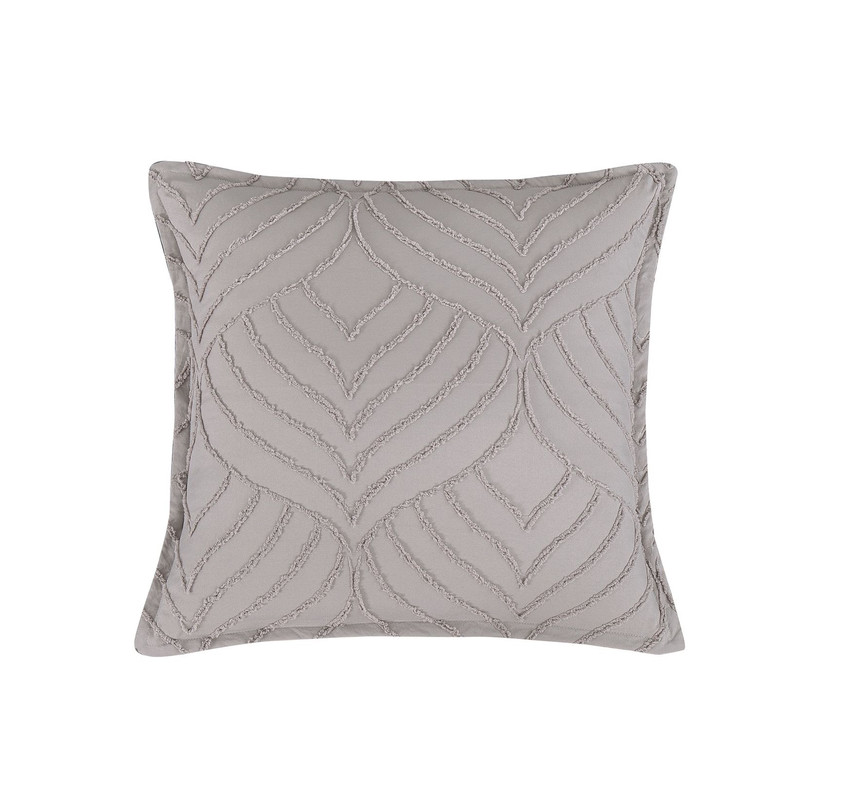 TUFTED MICROFIBRE SUPER SOFT EUROPEAN PILLOWCASE-BEIGE