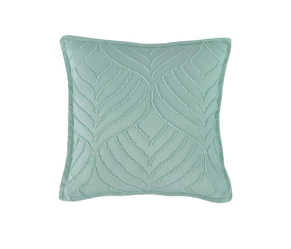 TUFTED MICROFIBRE SUPER SOFT EUROPEAN PILLOWCASE-SAGE GREEN