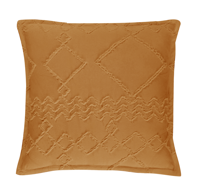 TUFTED MICROFIBRE SUPER SOFT CUSHION COVER-CARAMEL