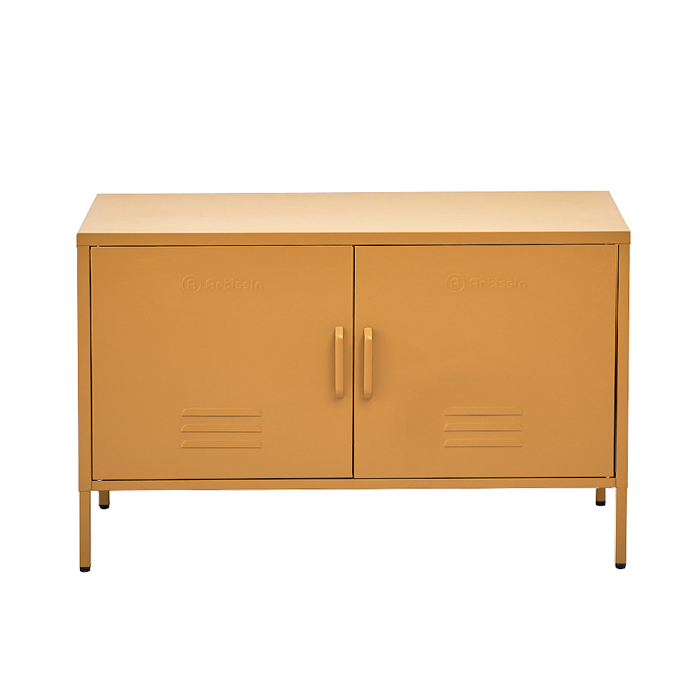 ArtissIn Buffet Sideboard Locker Metal Storage Cabinet - BASE Yellow