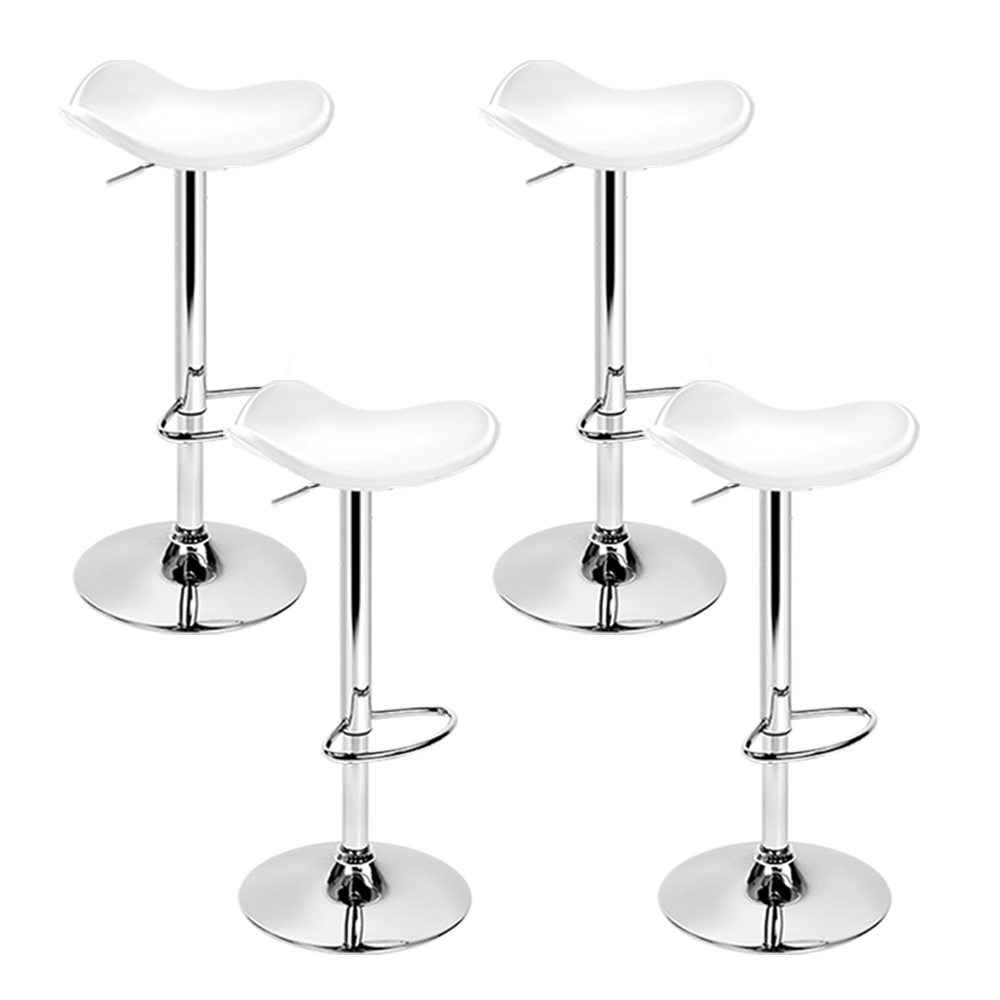 Artiss Set of 4 Swivel Bar Stools - White