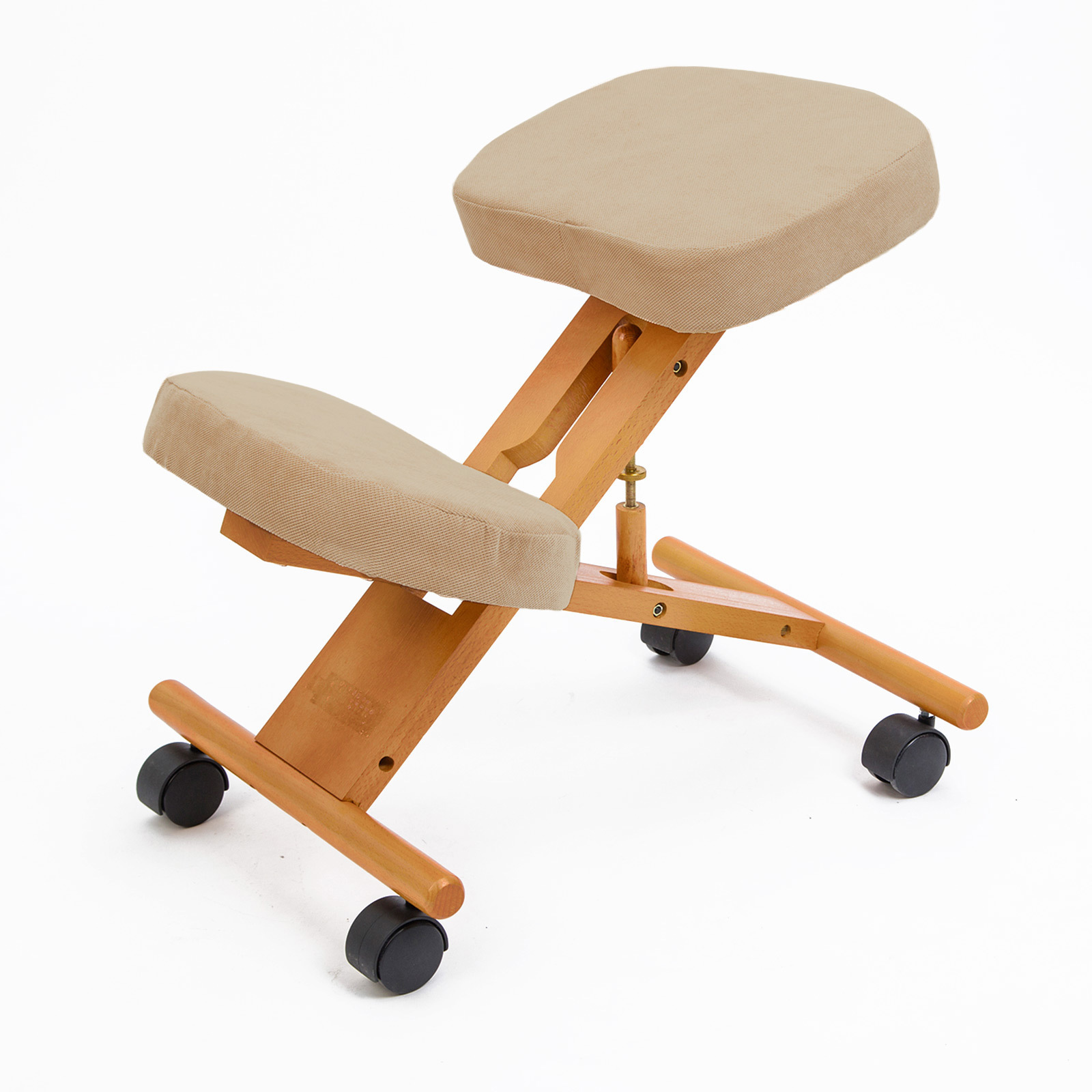 Forever Beauty Beige Ergonomic Adjustable Kneeling Chair