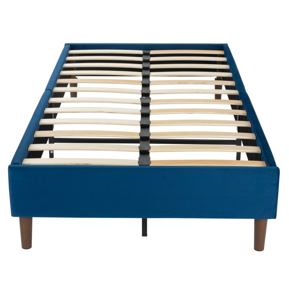 Velvet Blue Bed Frame – Double