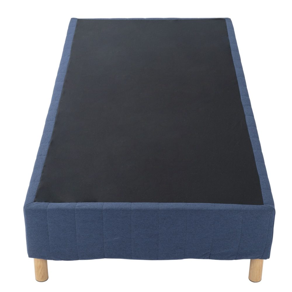 Metal Bed Frame Mattress Foundation Blue – King