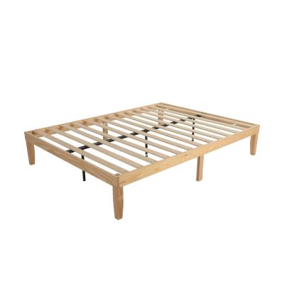 Warm Wooden Natural Bed Base Frame – King Single