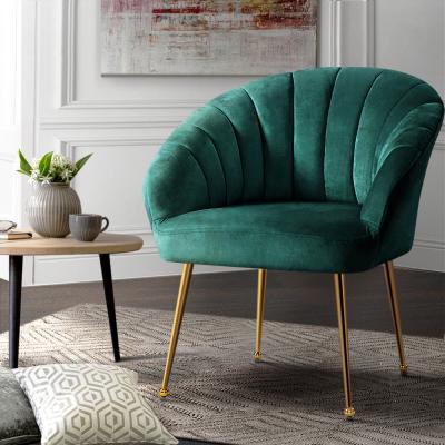 Artiss Armchair Lounge Chair Accent Armchairs Chairs Velvet Sofa Green Couch