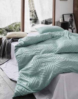 Tufted ultra soft microfiber quilt cover set-queen sage green