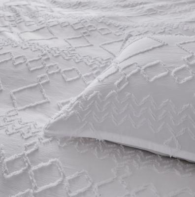 TUFTED MICROFIBRE SUPER SOFT TWIN PACK STANDARD PILLOWCASES-WHITE