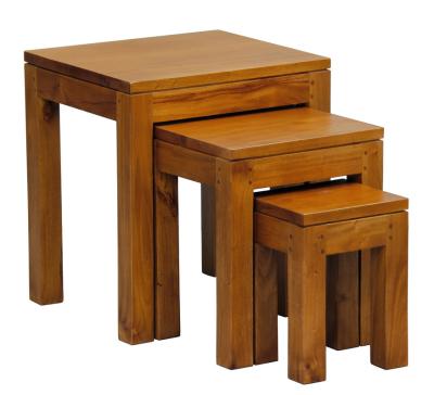 Amsterdam Nest of Table Set of 3 (Light Pecan)