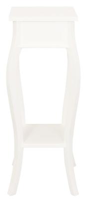 1 Drawer Cabriol Leg Plant Stand (White)