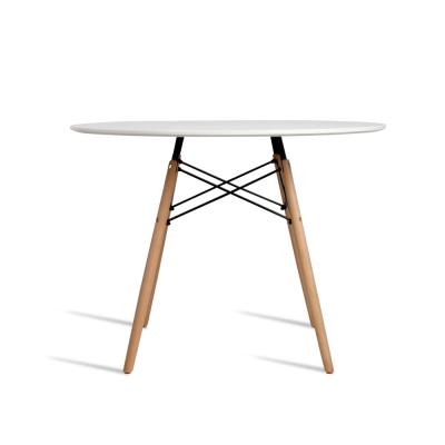 Artiss Dining Table 4 Seater Round Replica DSW Eiffel Kitchen Timber White