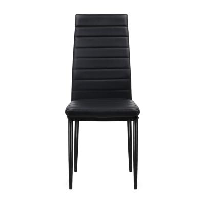 Artiss Set of 4 Dining Chairs PVC Leather - Black