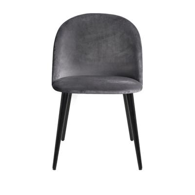 Artiss Set of 2 Velvet Modern Dining Chair - Dark Grey