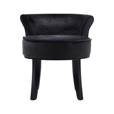 Artiss Velvet Vanity Stool Backrest Stools Dressing Table Chair Makeup Bedroom Black