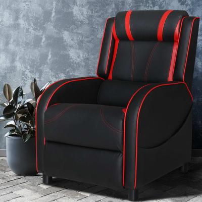 Artiss Recliner Chair Gaming Racing Armchair Lounge Sofa Chairs Leather Black