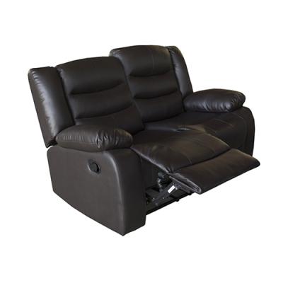 2 Seater Recliner Sofa In Faux Leather Lounge Couch in Brown