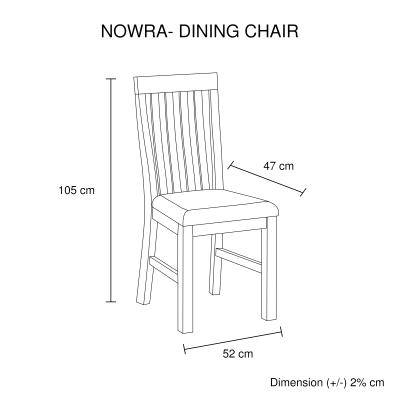 7 Pieces Dining Suite 180cm Medium Size Dining Table & 6X Chairs with Solid Acacia Wooden Base in Oak Colour