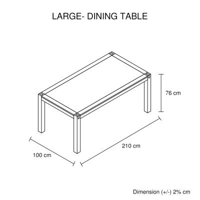 9 Pieces Dining Suite 210cm Large Size Dining Table & 8X Chairs with Solid Acacia Wooden Base in Chocolate Colour