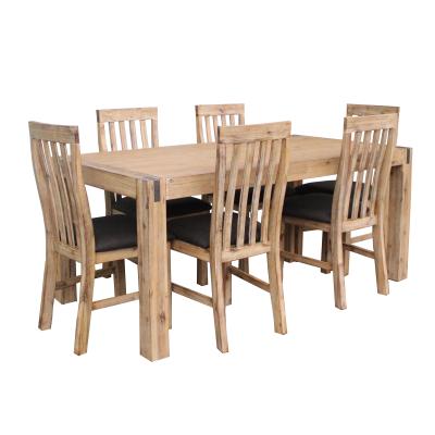 9 Pieces Dining Suite 210cm Large Size Dining Table & 8X Chairs with Solid Acacia Wooden Base in Oak Colour