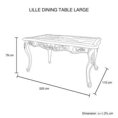 Dining Table Oak Wood Plywood Veneer White Washed Finish in large Size