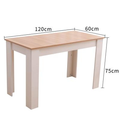 Dining Table Rectangular Wooden 120M-Wood&White