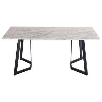 Rectangular Marble-Effect Table