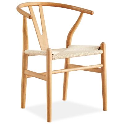 Anemone  Set of 8 Wishbone Dining Chair Beech Timber Replica Hans Wenger Natural