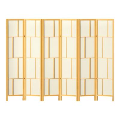 Artiss Ashton Room Divider Screen Privacy Wood Dividers Stand 6 Panel Natural