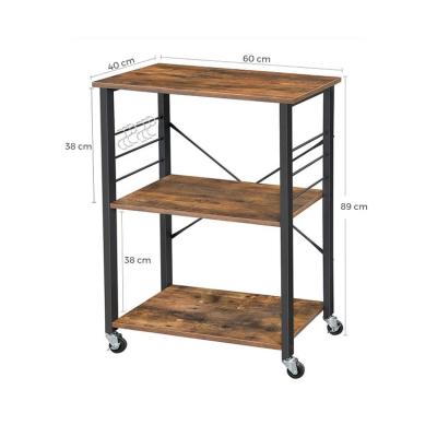 VASAGLE Kitchen Bakers Rack on Wheels