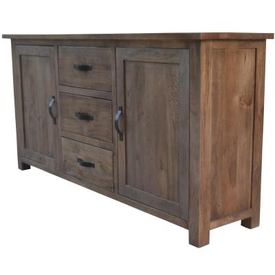 Aksa Buffet Table 175cm 2 Door 3 Drawer Solid Mango Timber Wood