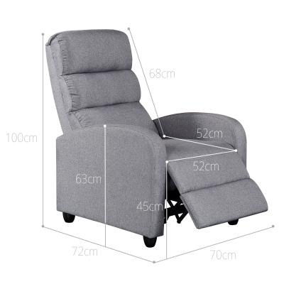 Luxury Fabric Recliner Chair - Grey