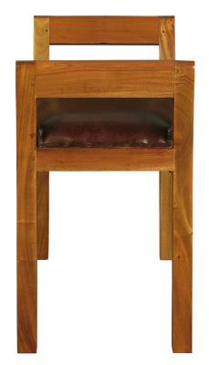 Leather Single Seater Stool (Light Pecan)