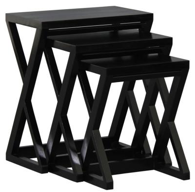 Z Style Nest of Table (Black)