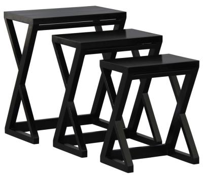 Z Style Nest of Table (Black)