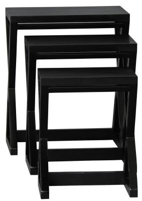 Z Style Nest of Table (Black)