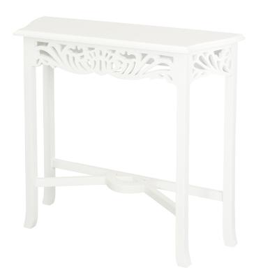 Sierra Carved Sofa Table (White)