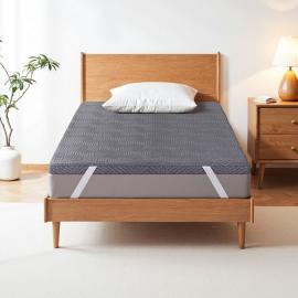 King Single 8cm Memory Foam Mattress Topper with Dual Layer Foam and Bamboo Cover