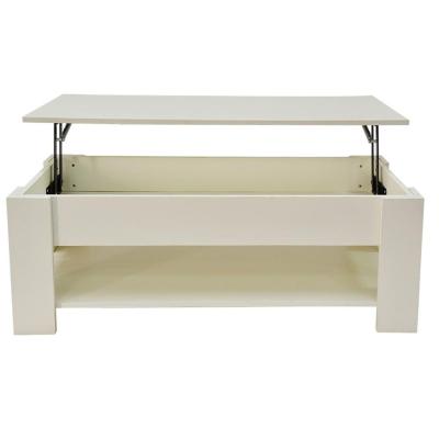 Lift Up Coffee Table with Storage – White