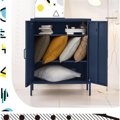 ArtissIn Buffet Sideboard Locker Metal Storage Cabinet - SWEETHEART Blue