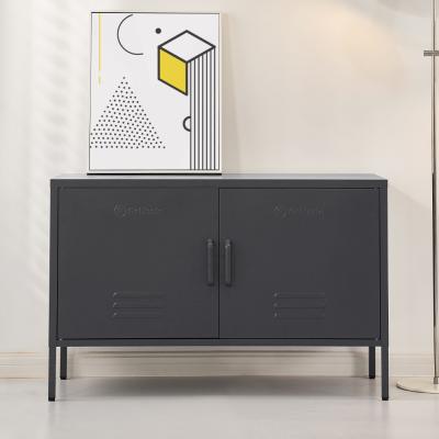 ArtissIn Buffet Sideboard Locker Metal Storage Cabinet - BASE Charcoal