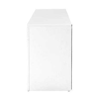 Artiss 130cm High Gloss TV Stand Entertainment Unit Storage Cabinet Tempered Glass Shelf White