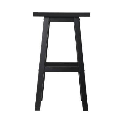 Artiss Set of 2 Beech Wood Bar Stools - Black