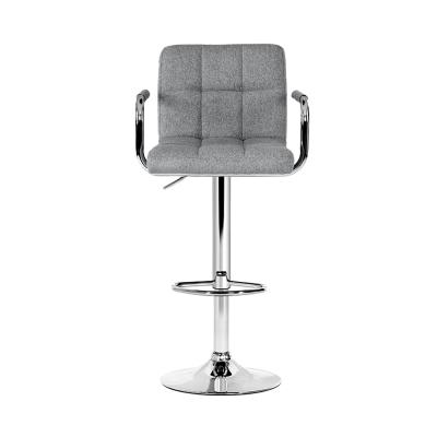 Artiss Set of 2 Bar Stools Gas lift Swivel - Steel and Grey