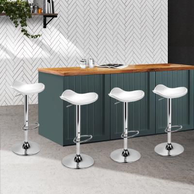 Artiss Set of 4 Swivel Bar Stools - White