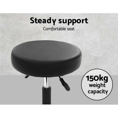 Artiss Round Salon Stool Stools Black Swivel Barber Hair Hydraulic Chairs Lift