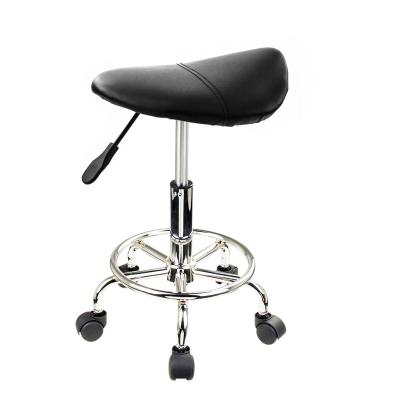 Forever Beauty Black Salon Barber Stool Swivel Saddle Type