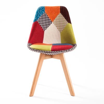 La Bella 2 Set Multi Colour Retro Dining Cafe Chair Padded Seat