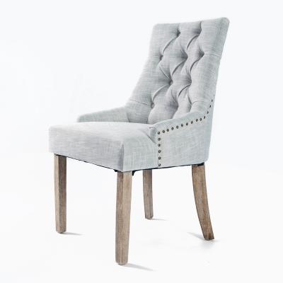 La Bella Grey French Provincial Dining Chair Amour Oak Leg