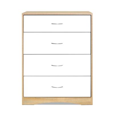 Artiss 4 Chest of Drawers Tallboy Dresser Table Bedroom Storage White Wood Cabinet