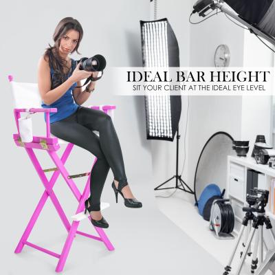 La Bella Pink Folding Tall Chair DARK HUMOR Movie Director 75cm